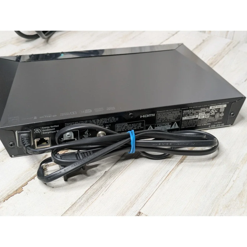 SONY BDP-S3100 BLU-RAY DISC/DVD PLAYER w/OEM Sony Remote + HDMI Cable
